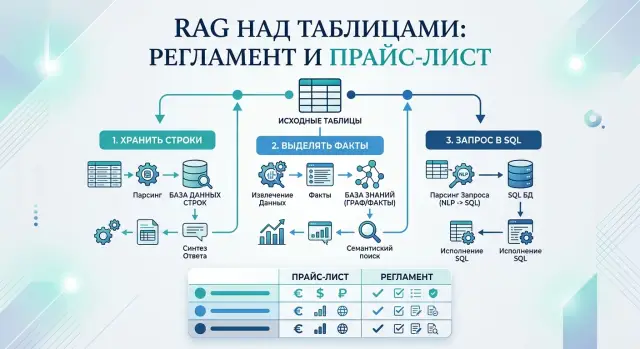 RAG для табличных регламентов: когда строки, факты, SQL