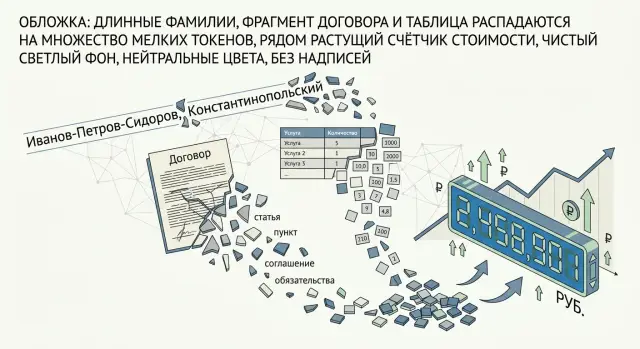 Токенизация русского текста: где незаметно растёт счёт