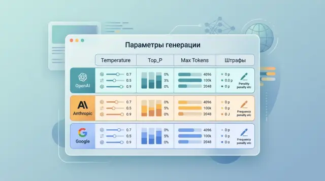 Нормализация параметров генерации в мультипровайдерном стеке