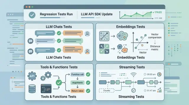 Регрессионные тесты после обновления SDK для LLM API